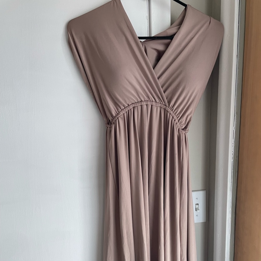 Tan formal dress!